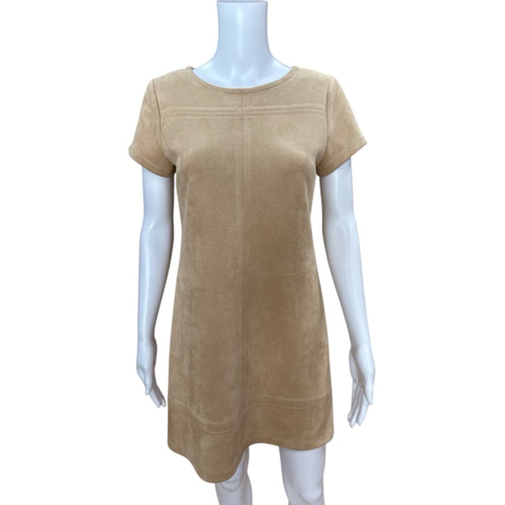 Jude Connally Tan suede Solid Pre-Owned Ladies Dress - Size XS
